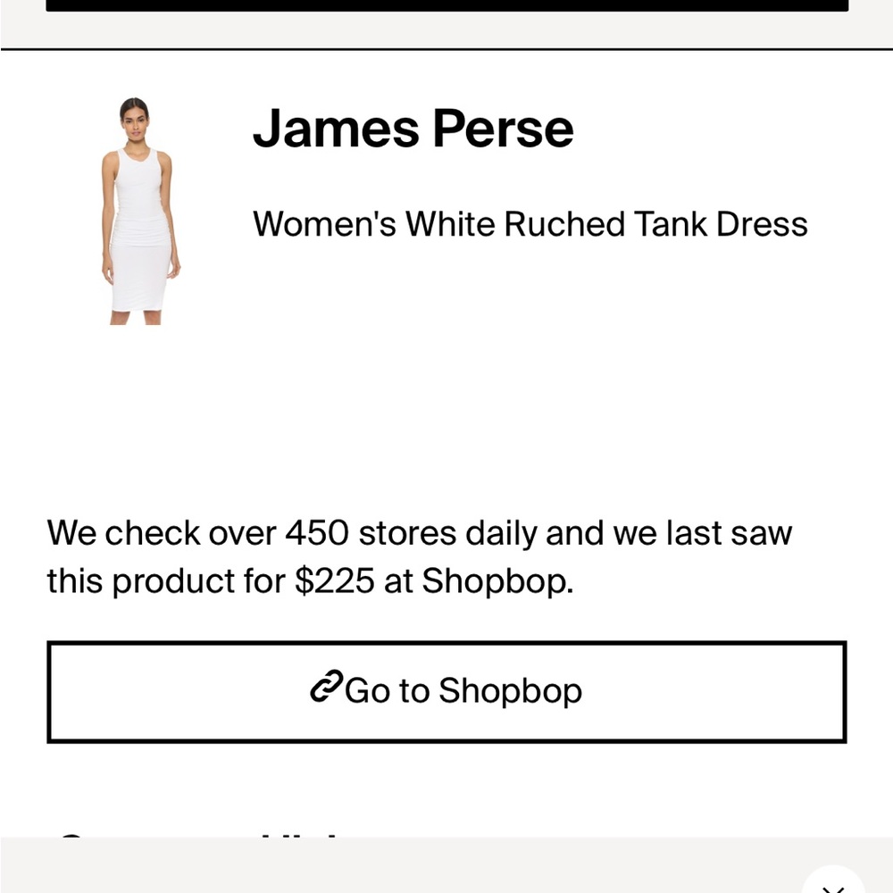 James Perse Ruched Tank Dress Racerback White - Picture 4 of 16